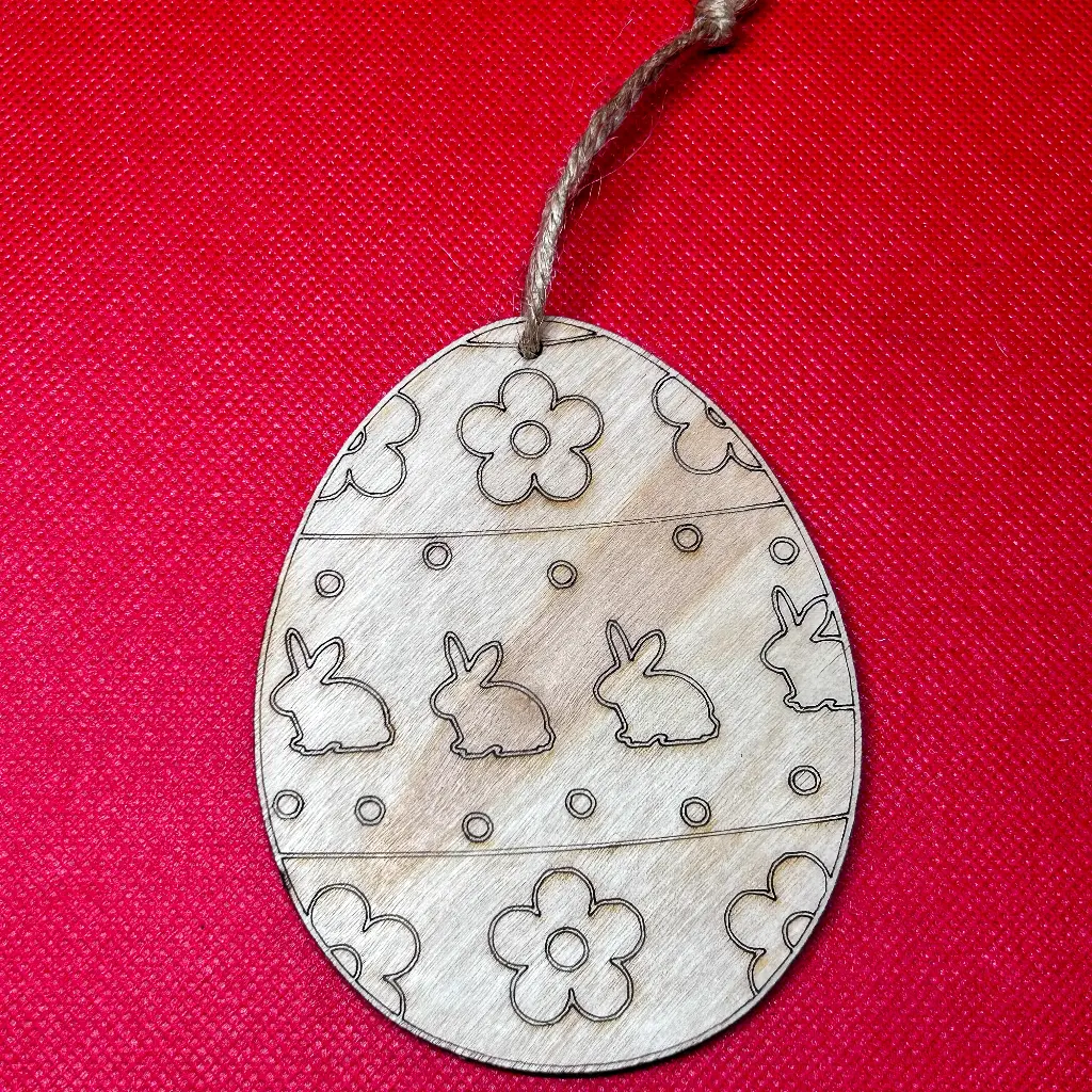 Ou placaj cu sfoară, de colorat, model iepurași