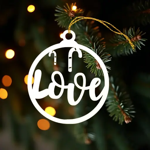 [Decoratiuni] Set 3 Globuri Craciun "Love"