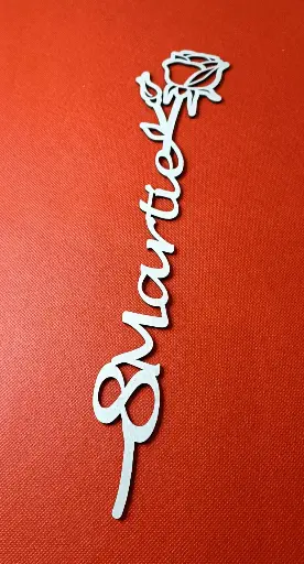 Decoratiune Trandafir lemn "8 Martie"