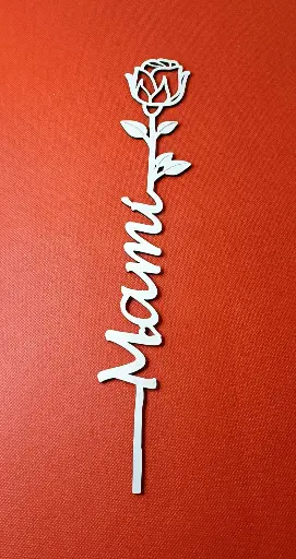 Decoratiune Trandafir lemn "Mami"